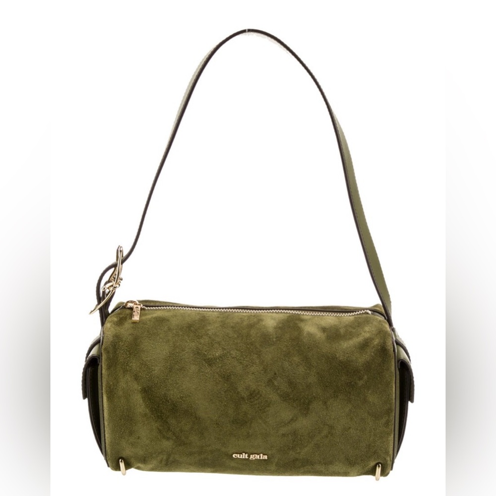 NWT New Cult Gaia Natasha Suede Olive Shoulder Bag